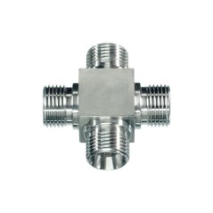 Adapter - kříž - vnější závity BSP - s vnitřním konusem 60°